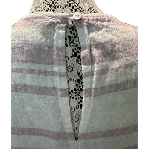 Rachel Zoe, 100 % linen dress, size 6, shift, sleeveless, scoop neck, stripes, - Picture 12 of 15